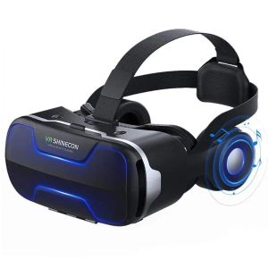 Cihazlar VR Shinecon G02ED Kask 3D Cam Sanal Gerçeklik VR Glasses kulaklık iPhone Android Akıllı Telefon