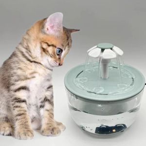 Lieferungen 1,5 l Cat Water Fountain Auto Filter USB Elektrische Stummschaltkatze -Trinker Schüssel Umfangfiltertrinker für Katzen Haustier Wasserspender