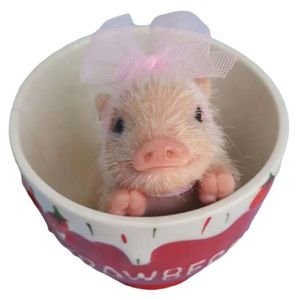 4.72in Full Silicone Piglet BPA-Free Soft Silicone Pig Doll Life Reborn Baby Piglet Pig Toy Baby Gift For Home Decoration 240223