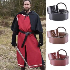 Belts Belt O Ring Knight PU Waistband Halloween Cosplay Celts Medieval Celt Historical Costume Accessory
