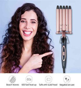 NXY Curling Irons Profesjonalne ceramiczne włosy Curling Iron Big Waver Hair Curler Electric Curlowing Wand Pert Skura Styler Tripl1321022