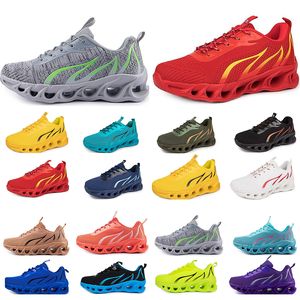 Gai Spring Men Buty biegowe płaskie buty miękki podeszwa moda szara nowe modele modowe mody kolorów blokowanie sportów duży rozmiar A11191