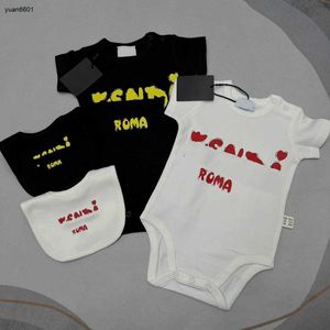 Popular newborn jumpsuits designer toddler clothes Size 59-90 Letter printing baby Crawling suit infant Cotton bodysuit and scarf 24Feb20