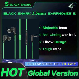 Hörlurar Original Black Shark Earphone 2 Earphones Pro Typ C 3,5 mm för iPhone 14 Pro Xiaomi Samsung Smartphone Redmagic 8 Pro Rog 7