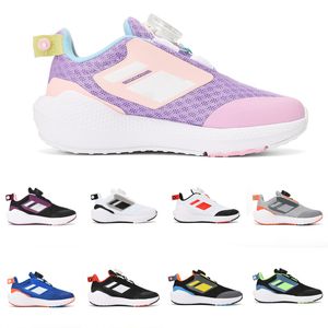 Kids Shoes EQ21 Children Running Shoes 2024 Spring Summer New Arrival BLACK White Fluorescence Color Trainers Soft Core Toddlers Infant Boy Girl Sneaker Toddlers