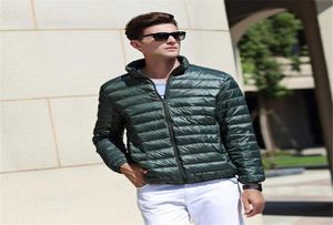 Uomo Autunno di Alta Qualità Men039s Giacca Calda Leggera Sottile Piumino Bianco Giacca da Uomo Parka Casual Cappotto Esterno Doudoune Homme9052397