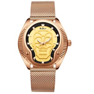 BIDEN Biden Orologio da uomo alla moda Orologio stile testa di teschio Orologio da uomo alla moda