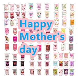 199 Stil Mutlu Anneler Günü Tatil Kutlamak Aşk Annesi Madre Bahçe Bayrağı En İyi Anne Bayrağı Dekorasyon Avlu Yard Kalp Çizyolu Bayrak Keten Malzeme P278