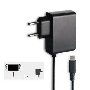 Leveranser Ostent US EU Plug AC Wall Adapter Charger för Nintendo Switch Console Wall Charge Laddning av USB -typ C Power