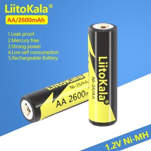 LiitoKala Ni-26/AA 1.2V 2600mAh Ni-MH AA Rechargeable Battery For Flashlight Toy Camera AA Pre-Charged Battery