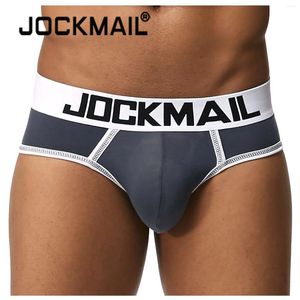 アンダーパンツjockmail mens下着ボクサーショーツオムパンティーマンソリッド抗菌ラテックス3Dポーチオスのcueca calzoncill