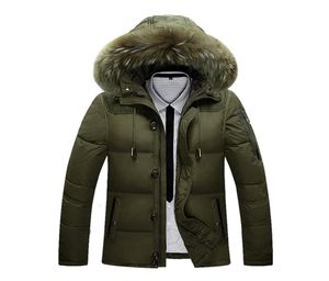 2019 jaqueta de inverno masculino casaco quente pato para baixo zíper jaqueta de esqui outwear médio longo parka com pele com capuz grosso 4 cores jaquetas1056028