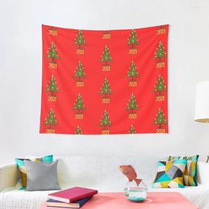 Tapeçarias Árvore de Natal 2024 Decoração de tapeçaria Decoração estética para quarto engraçado