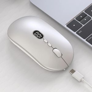 Mäuse X1 Drahtlose Maus Wiederaufladbare Mäuse 2400DPI Drahtlose Computer Mause mit LED Display Ergonomische Gaming Maus Gamer für Laptop PC