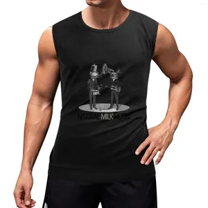 Men's Tank Tops Neutral Milk El Top T-shirts Gym Wear Men Summer 2024 Sleeveless