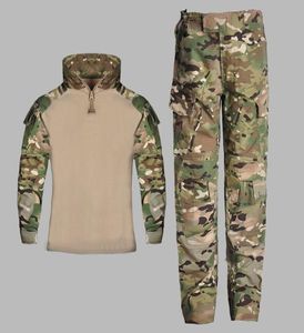 Koszule na świeżym powietrzu dzieci 039S Kamuflaż ubrania treningowe Suit Kids CS Field Camping Hunting Wojskowy Mundur Tactical Shi6489490