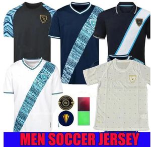 2023 2024 Guatemala Nationalmannschaft Fußballtrikots LOM OSCAR SANTIS ANTONIO LOPEZ Herren Fußballtrikots 23 24 Heim Weiß Auswärts Blau Trainingsuniformen Kinderkits