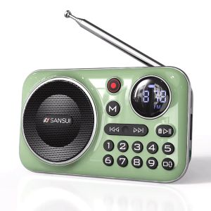Hoparlörler Sansui F21 Bluetooth Hoparlörler Mini Kablosuz Taşınabilir FM Radyo Yaşlı Çok Fonksiyonlu Açık TF Kartı /USB Müzik Walkman