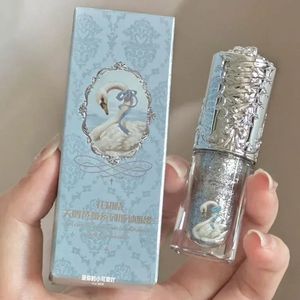 Flower Knows Swan Ballet Diamond Glitter Ombretto liquido Trucco occhi Impermeabile Shimmer Perla Baco da seta Ombretto oro champagne 240301