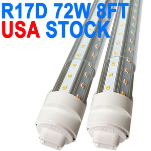 LED電球8フィート、2ピン、72W 6500K、T8 T10 T12 LEDチューブライト、8フィートLED電球を交換する蛍光灯R17D LED 8フィート、LEDショップバーンライトデュアルエンドパワークレスチ