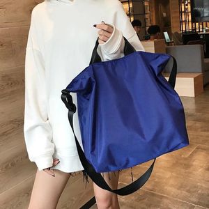 Evening Bags Women Nylon Shoulder Bag Large Capacity Waterproof Cloth Handbag Tote Solid Crossbody Big Travel Purse For Ladies