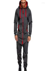 Men039s Tracksuits 2022 Mens Splicing Macacão Homens Onepiece Garment Pijama Playsuit Zipper Hoodie Masculino Onesie Macacões Overal4481317