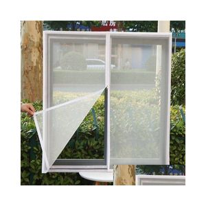 Sheer Curtains Selfadhesive Zipper Mosquito Net Antimosquito Window SN DIY kan anpassas Mygg 230812 Drop Delivery DHWCO