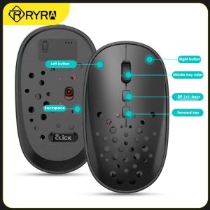 Ratos ryra m10 bluetooth dualmode mouse atacado mudo silencioso mouse display de energia buraco carregamento sem fio acessórios do computador