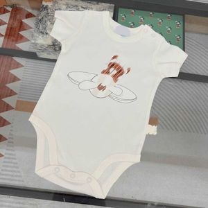 ブランド新生児ジャンプスーツ航空機ベアパターン幼児ボディスーツサイズ59-90幼児服デザイナーベビークローリングスーツ24feb20