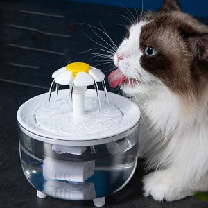 Leveranser Automatisk kattvatten Fontänfilter Electric Mute Pet Drink Bowl Pet Drinking Dispenser Drinker For Cats Water Filter