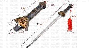 Arts Tai chi extension sword Stainless steel telescopic longquan sword No edge 92CM