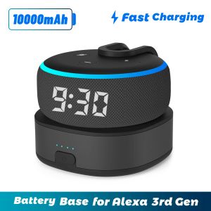 Acessórios base de bateria para echo dot 3 rd gen bateria carregador portátil power bank para alexa alto-falante docking station recarregável