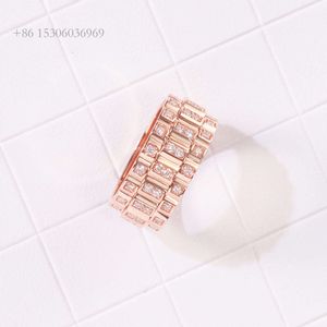 Gioielli di moda distintivi Fede nuziale placcata oro rosa 10 carati Anello con diamanti Moissanite VVS per l'eternità completa per rapper hiphop