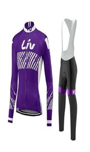 Sunproof Liv Road Rower Ubrania Kobiety Jersey Fall Cycling Jersey Zestaw Kombinezonu Długie rękawie Kobiece Ubrania rowerowe MTB Kit Ladie