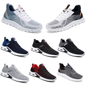 2024 Nya män Kvinnor Skor Vandring Running Flat Shoes Color Blocking Black White Red Bule Bekväm mode Antiskid Big Size