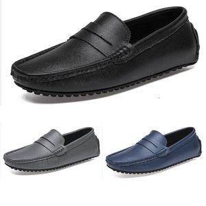 dress shoes spring autumn summer grey black white mens low top breathable soft sole shoes flat sole men GAI-28