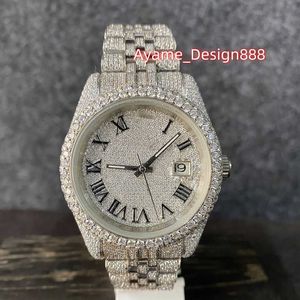 Мужские роскошные часы с циферблатом Bussdown в стиле хип-хоп, часы ручной работы с муассанитом VVS, мужские и женские часы