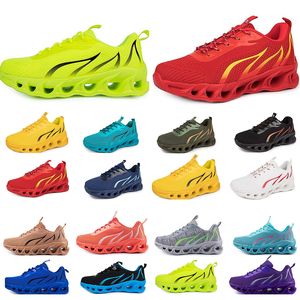 Scarpe uomini primaverili che corrono 2024 scarpe pianeggianti per la sola sola bule grigia New Models Fashion Blocking Sports Sports Big Size 17 95