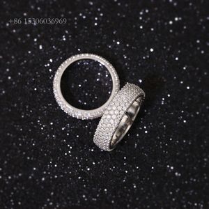 Лидер продаж, новая дешевая цена, стерлинговое кольцо для женщин и мужчин в стиле хип-хоп, модное кольцо с муассанитом