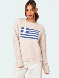 Swetery kobiet 2024 HARAJUKU HIP HOP KNITED SWEAT MĘŻCZYZNIE MĘŻCZYK