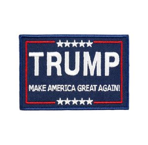 Trump Make America Great Again Embroidery Iron on Patches for Clothing DIY Jacket Vest Motorcycle Biker Accessories Custom Your Sh2299265