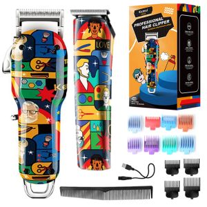 Trimmers Original Kemei Cordless Justerable Hair Trimmer For Män Uppladdningsbart hår Clipper Electric Hair Cutting Machine Barber Tool Set