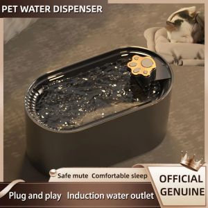 Leveranser 3L Cat Water Fountain USB Electric Mute Pet Drinker Bower med LED Light Circulation Automatisk dricksvatten Fontän för katter