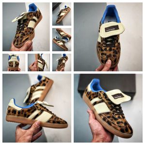 Original Designer BA Schuhe Leopard Print Casual Wales Bonner Mens Womens Running Shoes Sportdesigner Spezial Outdoor Sneakers Trainer 36-45