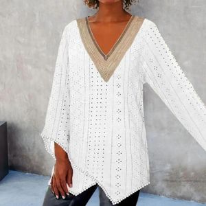 Women's Blouses Tee Shirt Stylish Summer Loose Pullover Comfy Tops Women Lace Neckline Top Streetwear