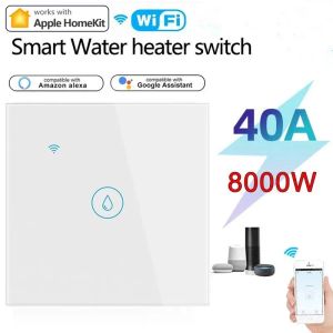 Kontrola 40a HomeKit Water Seatter Switch Smart Boote Water Seatter Wi -Fi Switch Timer Switch Wsparcie Wysoka moc Alexa Alice