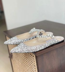 Mode Elegant Baily Heels Sandals Shoes Women's Heeled Crystal och Pearl Satin Snake Crystals Pearl Strap Party Dress High Heel Shoe Lady Sexy Pump EU35-42 Box