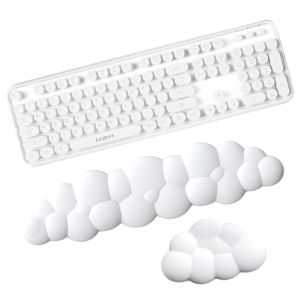 Pads 2pcs Soft School Computer Gaming Ergonomic Memory Foam Wrist Rest Typing Pain Relief For Keyboard Mouse Office Cloud Shape Home