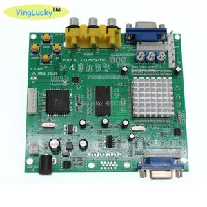 Konsollar Ücretsiz gönderim 2pcs arcade oyunu RGB'ye VGA Dönüştürücü PCB HD Arcade CGA'ya VGA Convertor LCD Monitör Makinesi için Bir VGA Çıkışı