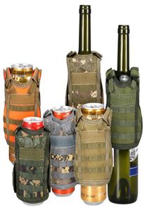 Gilet tattico militare Molle Mini bottiglia per bevande in miniatura Can Cooler Holder Sleeve Spallacci regolabili Copertura per birra C1904152718194